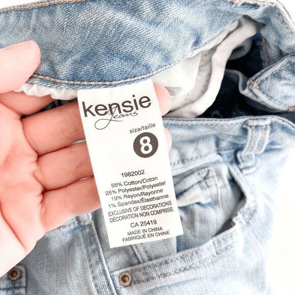 Kensie Womens Light Wash Classic Denim Straight Jeans Blue Size 8 - Picture 6 of 8